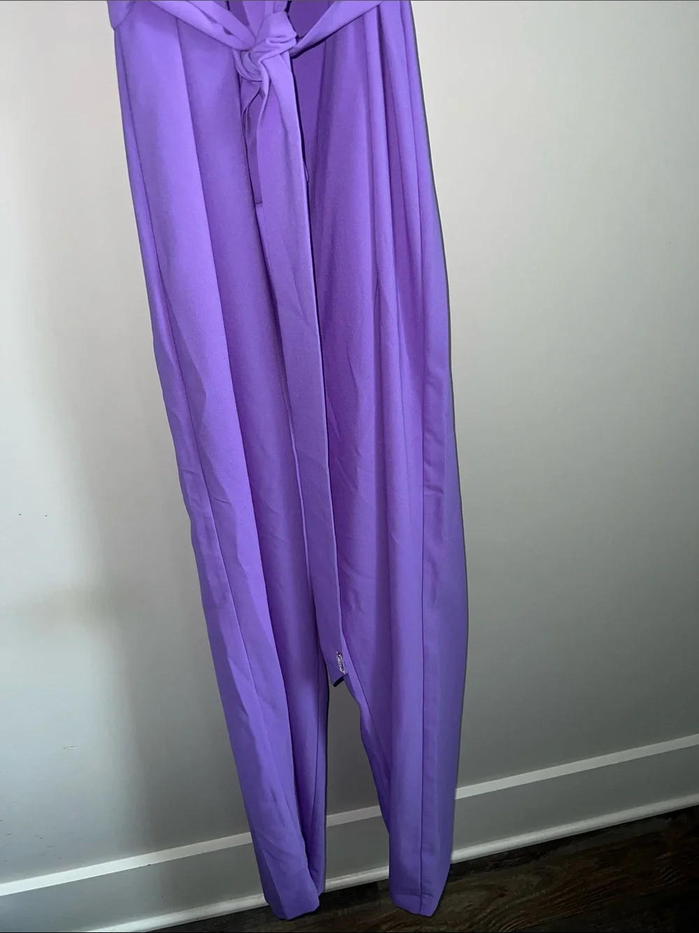 Lilly Pulitzer Purple Ruffled Strap pantsuit jumpsuit 14 belted formal